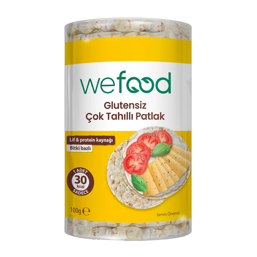 1-DEKUPE_COK_TAHILLI_PATLAK Wefood Çok Tahıllı Patlak 100 gr - Görsel 1